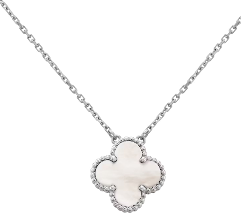 SILVER - PEARL NECKLACE