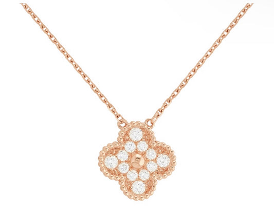 RHINESTONE CLOVER NECKLACES